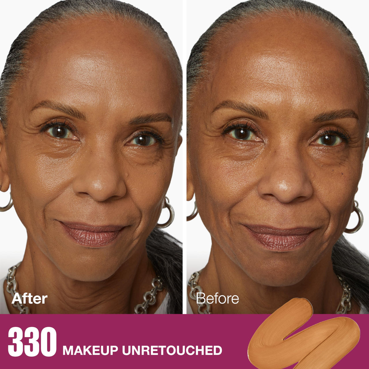 Maybelline sponge applicator close-up demonstrating smooth, precise application