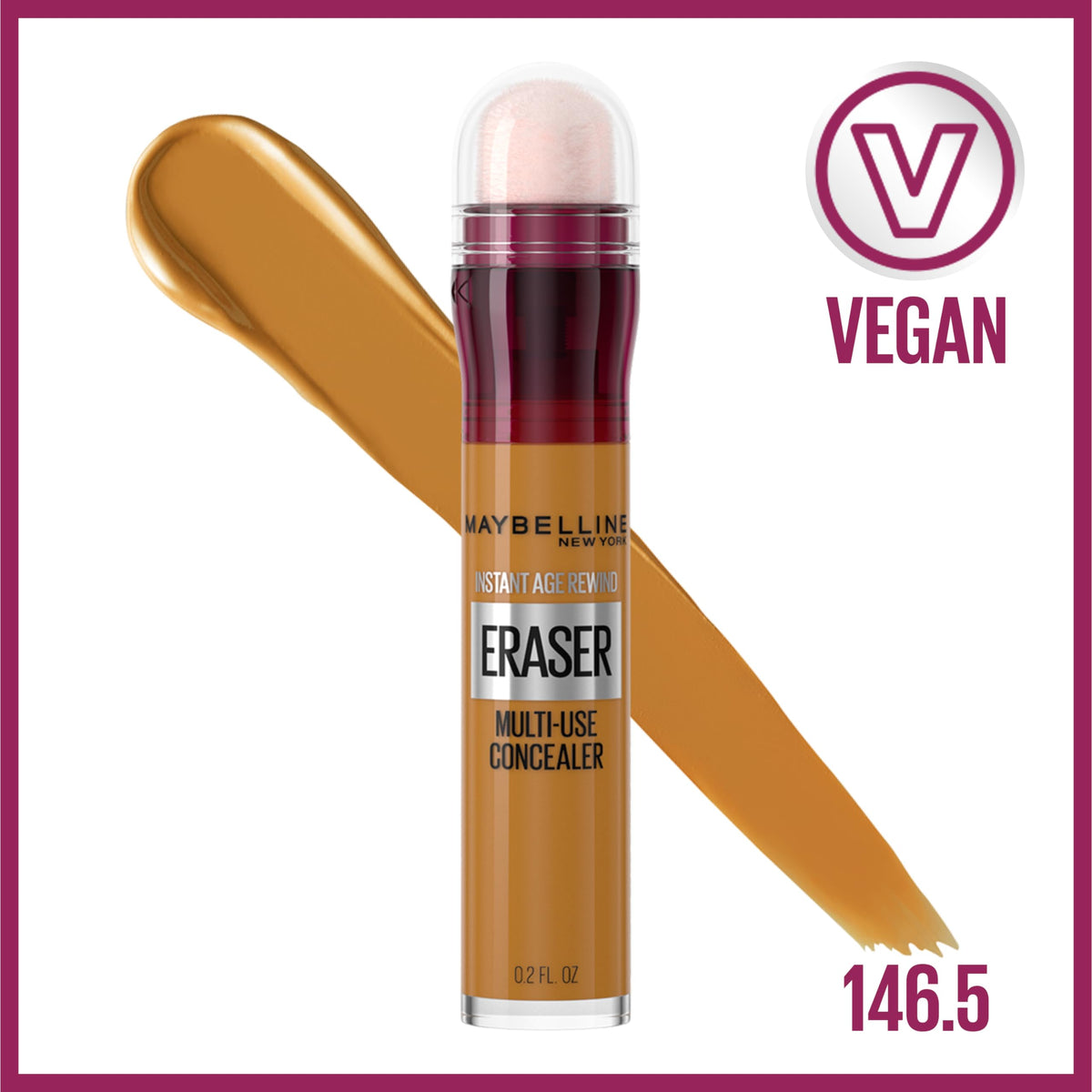 Maybelline foam applicator close-up for precise, mess-free application