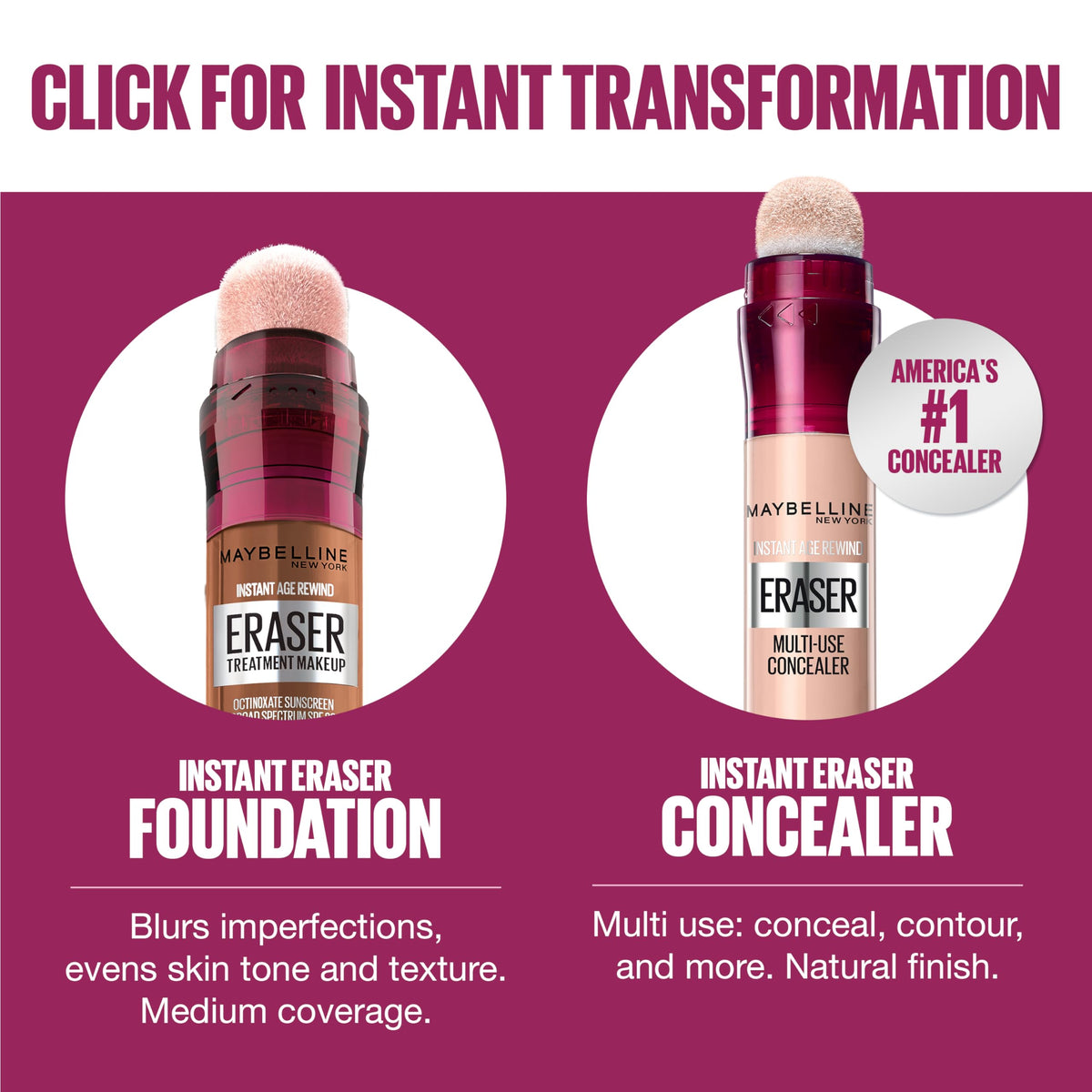 Maybelline product next to common items showing size for easy portability