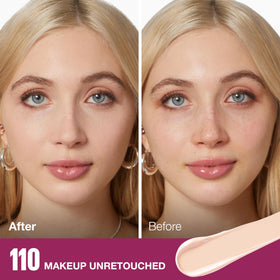 Maybelline concealer texture swatch showing blendable, luminous finish