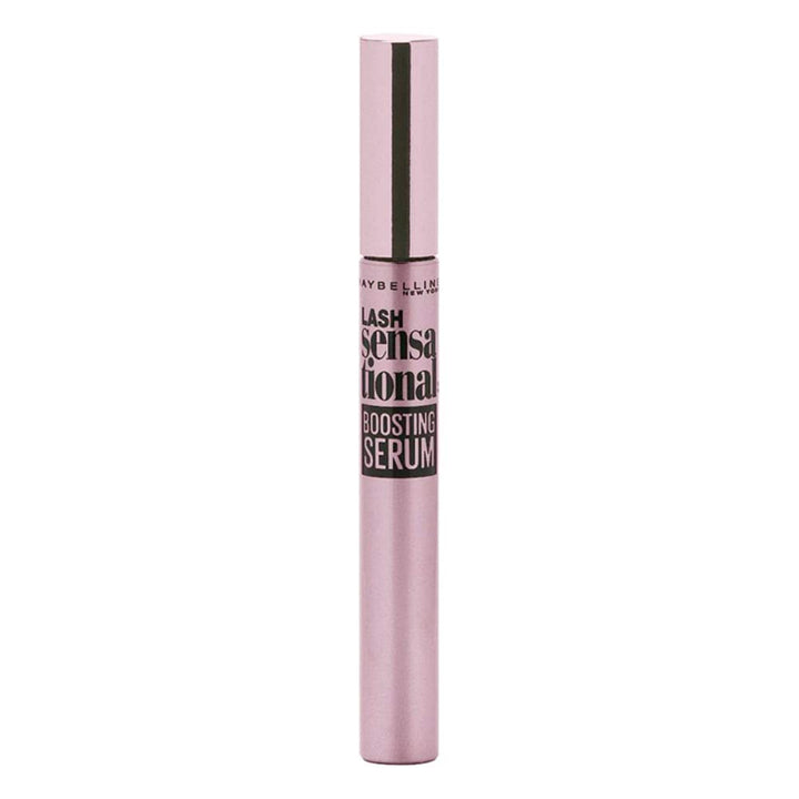 Maybelline lash sensational front compact showing bottle and label, highlights conditioning benefit