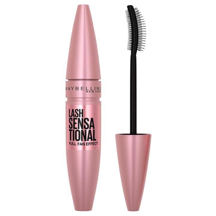 MAYBELLINE front view of mascara tube showing product identity and sleek design