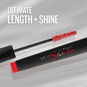 Maybelline Lash Stiletto applying on model to reveal extended lashes benefit