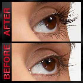 Maybelline Lash Stiletto next to ruler for size comparison and travel-friendly benefit