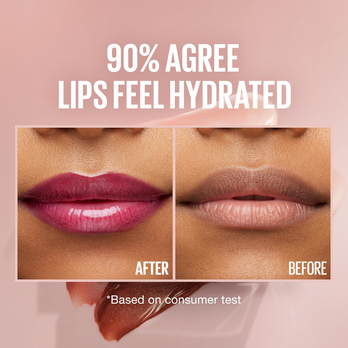 Maybelline Lifter Gloss close-up on lips showing smooth hydrated texture