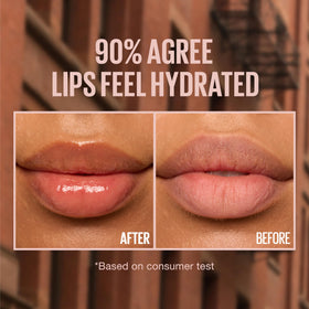 MAYBELLINE lips wearing Maple showing natural fuller look benefit