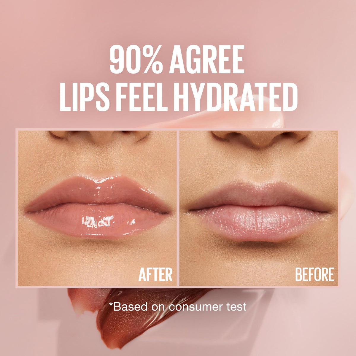 Maybelline lifter gloss applied on lips Stone for hydrated plumper look