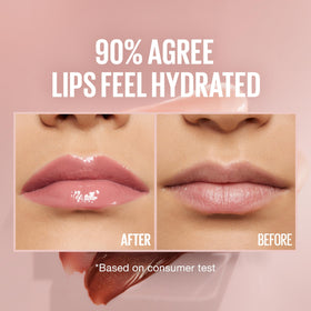 Maybelline Lifter Gloss swatch on arm showing warm mauve color payoff benefit