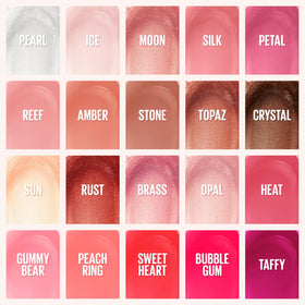 Maybelline Lifter Gloss tube size beside everyday items for scale
