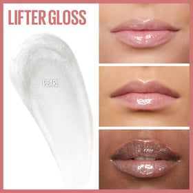 Maybelline Lifter Gloss wand applying pearl gloss for instant hydration