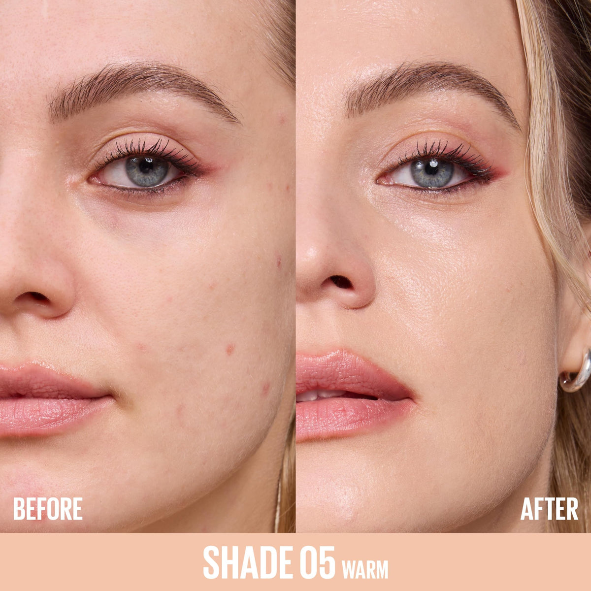 Maybelline applicator wand demonstrating precise under-eye application