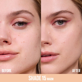 MAYBELLINE open wand texture displays creamy serum finish for smooth blending