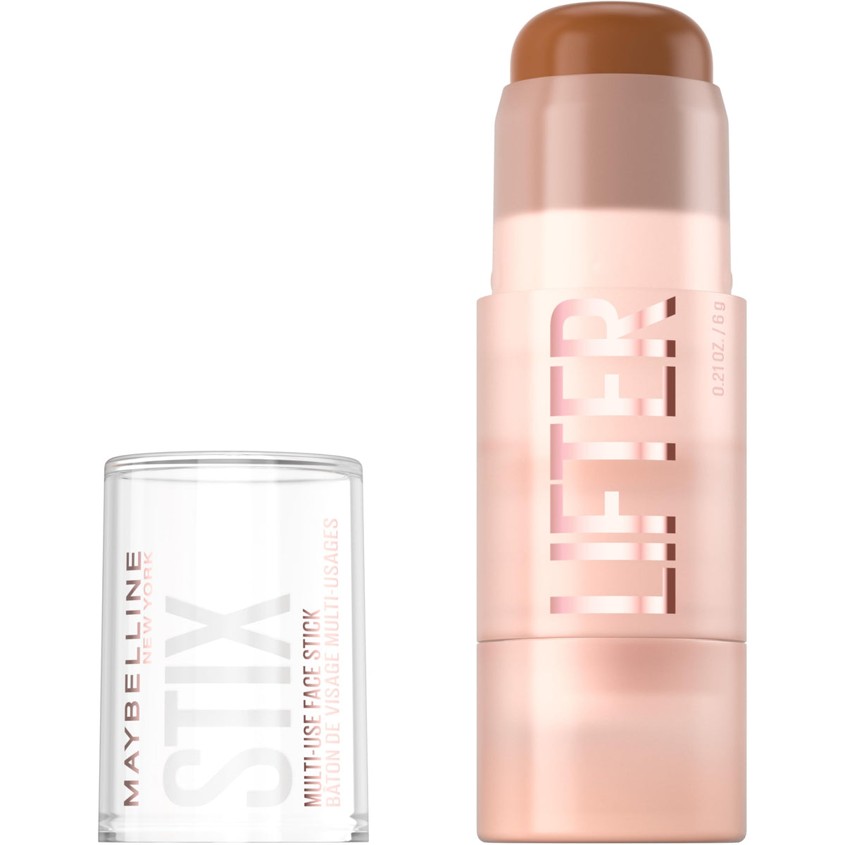Maybelline Lifter Stix front view showing twist-up stick for easy application