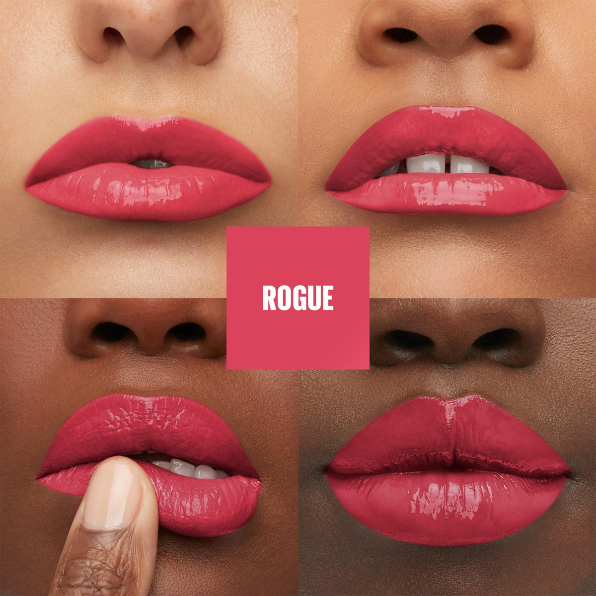 MAYBELLINE swatch of Rogue on arm demonstrating rich pigment payoff