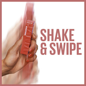 Maybelline on-model smile wearing Captivated for longwear color and photo-ready lips