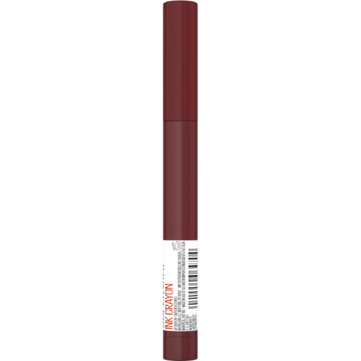 Maybelline lips worn profile showing defined matte color and even coverage