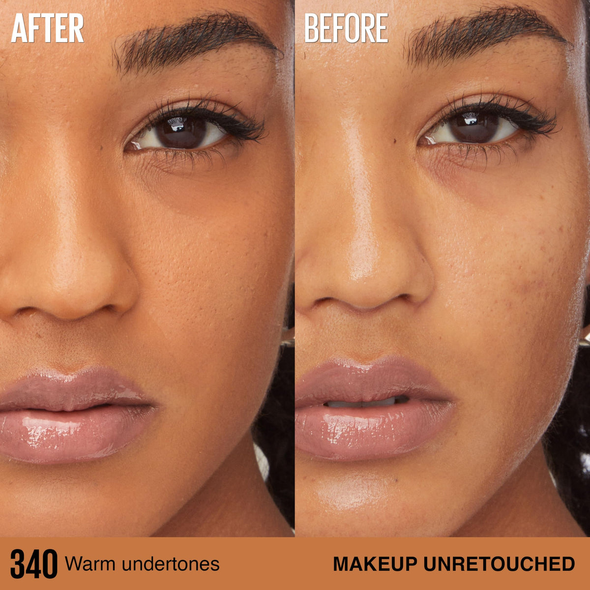 MAYBELLINE applying foundation with sponge demonstrating buildable seamless finish