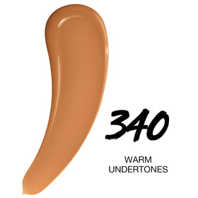 MAYBELLINE texture close‑up showing lightweight drop of foundation for smooth blendability