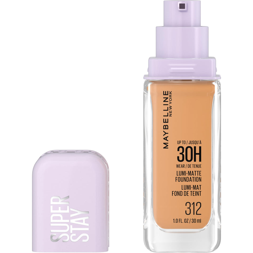 Maybelline front packaging 312 showing bottle and shade, clear product identification and confidence