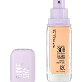 Maybelline bottle front packaging showing product and shade 120 benefit longwear