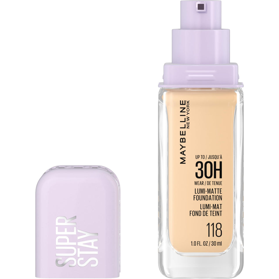 Maybelline bottle front packaging showing brand and longwear benefit
