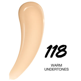 Maybelline pump and label close-up highlighting precise dispensing benefit