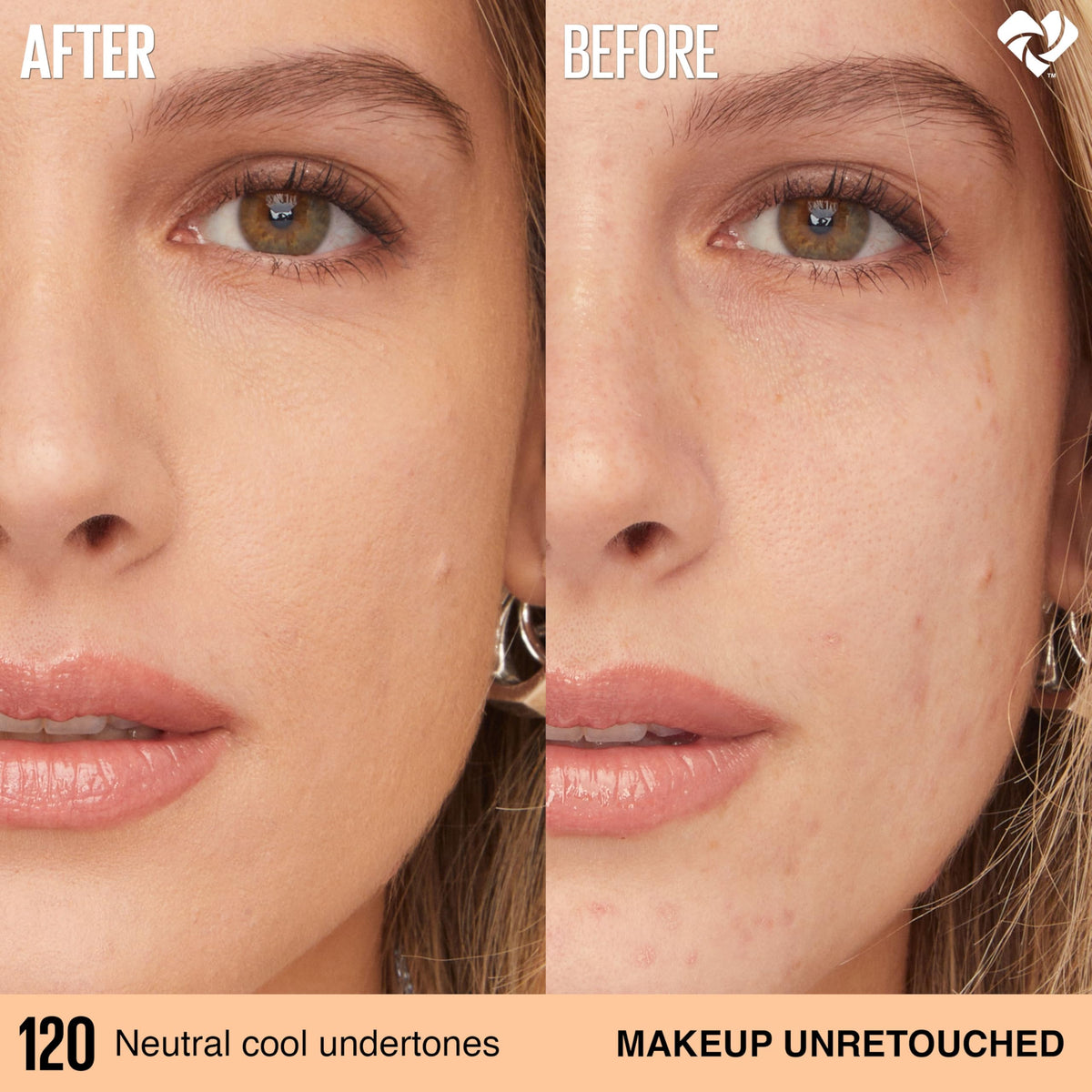 Maybelline shade 120 swatches on arm showing true color match benefit
