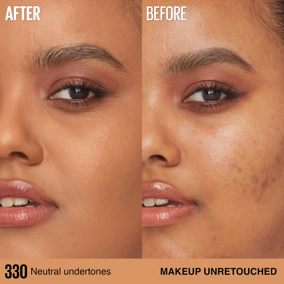 Maybelline shade 330 swatch on arm to help match skin tone accurately