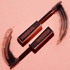 Maybelline mascara applied on model eyes demonstrates fluffy, lifted lashes for everyday or glam looks