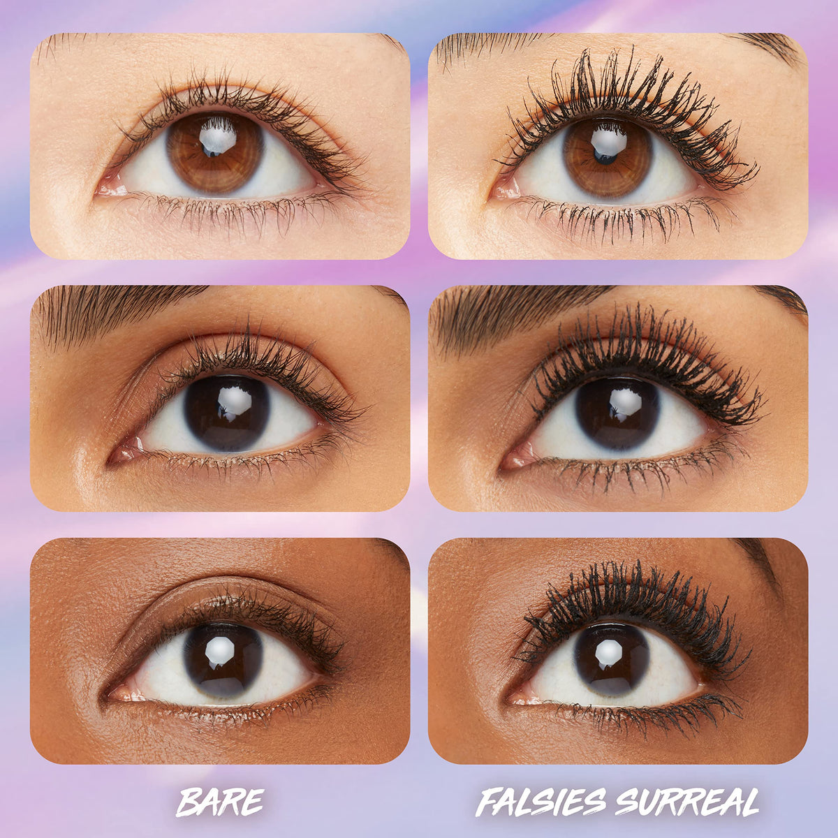 Maybelline mascara texture with visible fibers for added length