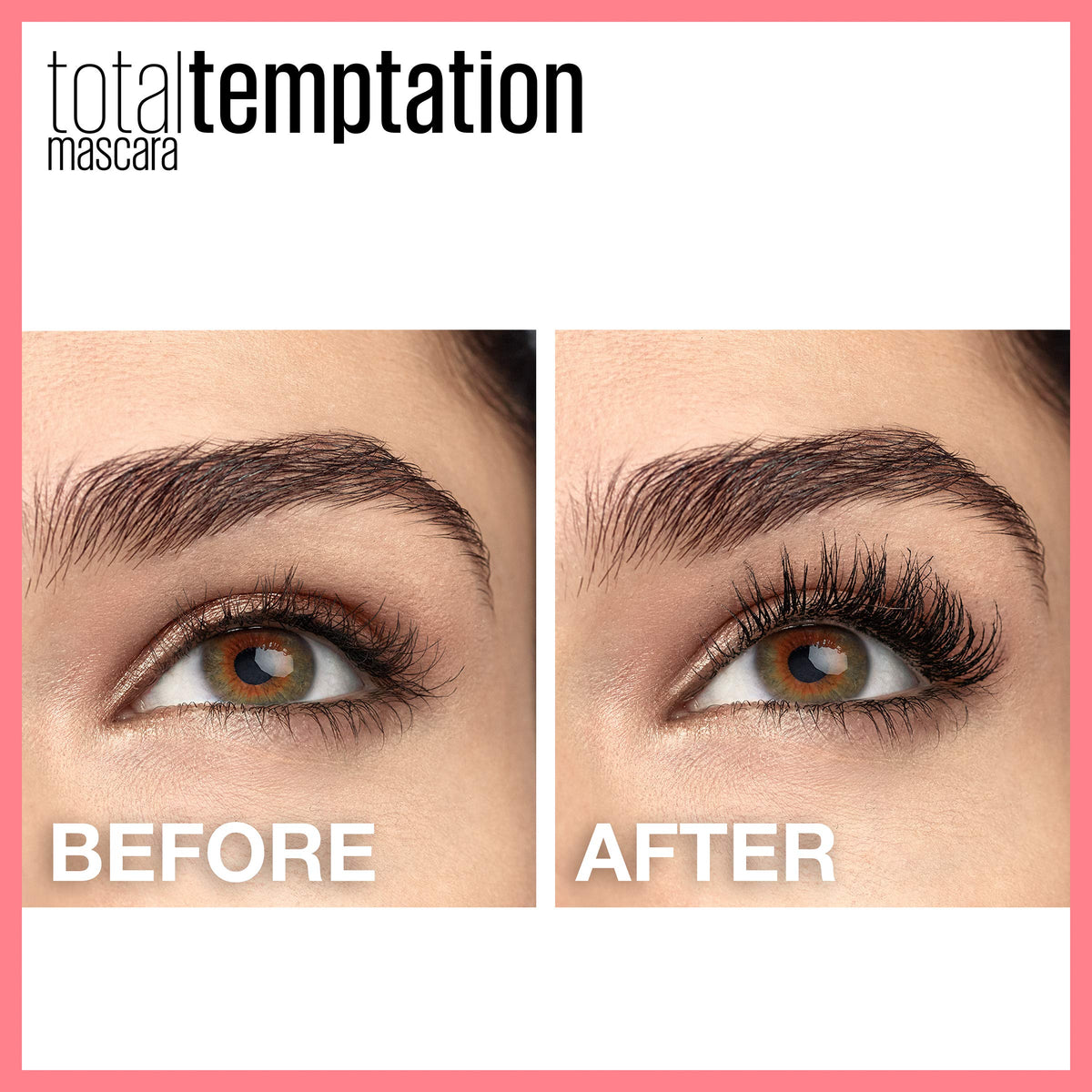 Maybelline mascara wand close-up highlights bristles for precise separation and clump-free layering