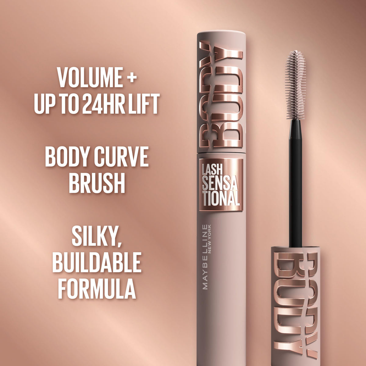 Maybelline wand texture coating illustrating silky buildable formula benefit