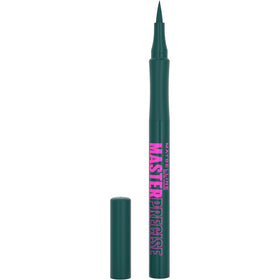 Maybelline front packaging showing emerald green liner and benefits