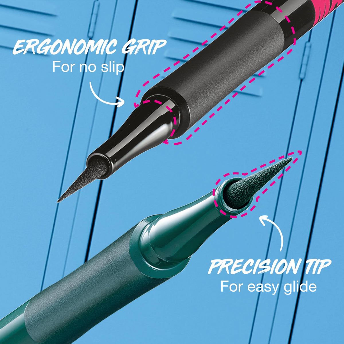 Maybelline close-up ergonomic grip for steady application and control