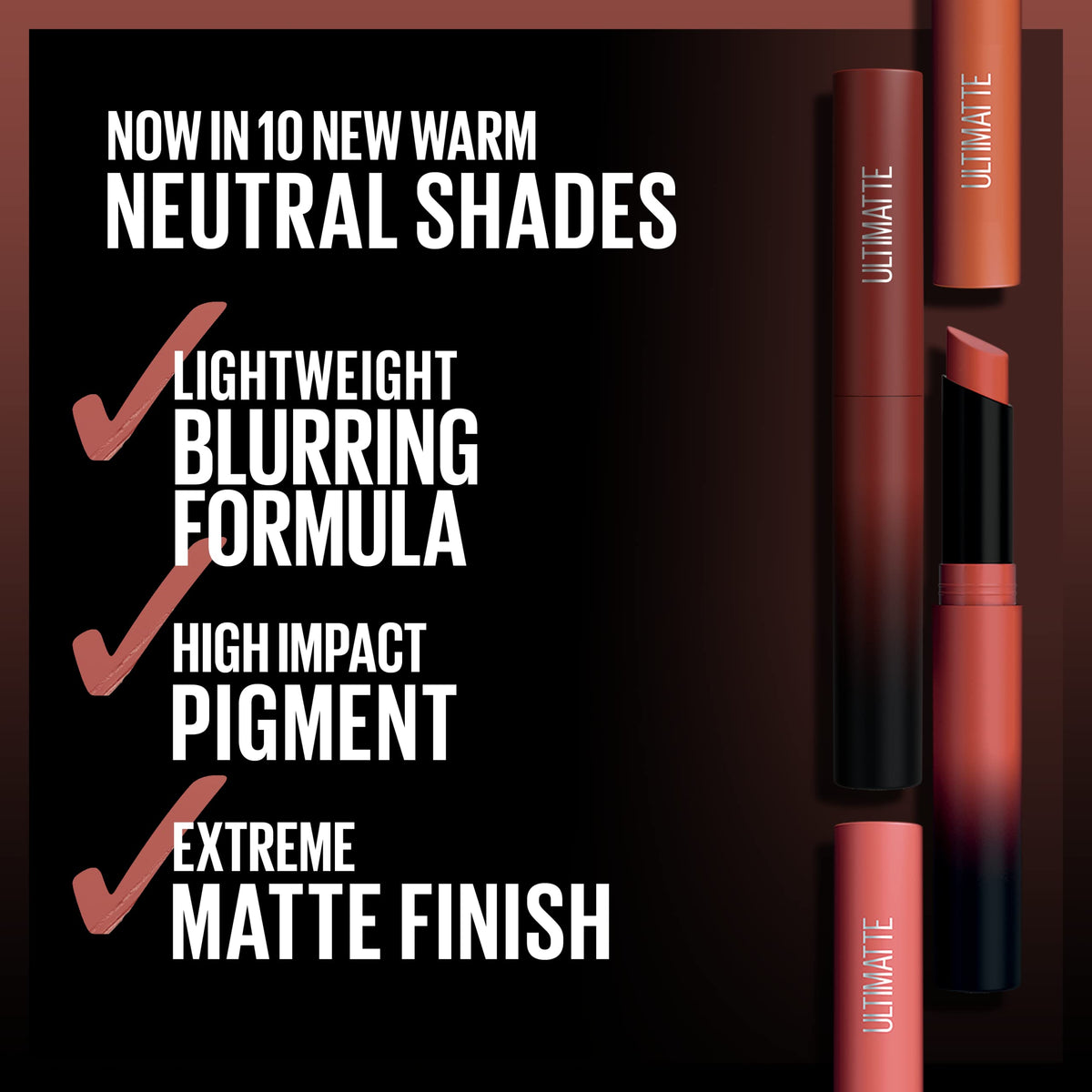 Maybelline More Mocha close-up of lipstick texture highlighting smooth, non-drying finish