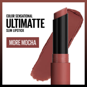 Maybelline More Mocha swatch on forearm showing true mauve-brown payoff and blendability