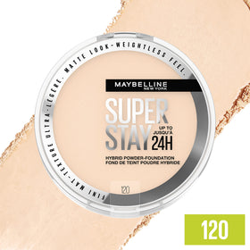 Maybelline open compact in shade 120 showing true color payoff