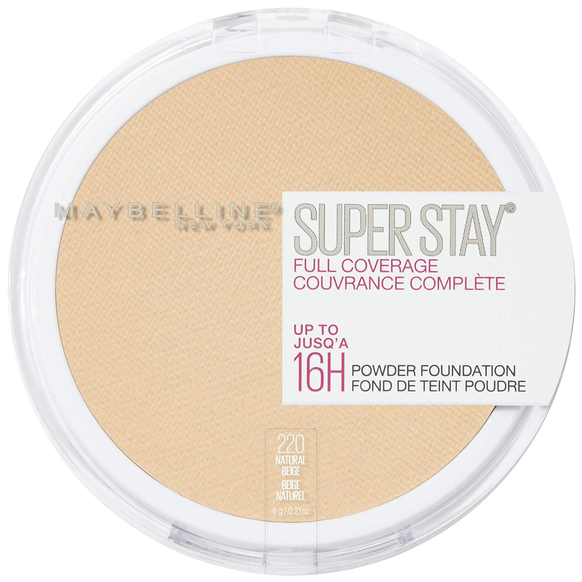 Maybelline open compact close-up of powder texture for smooth matte coverage