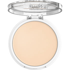 Maybelline open compact revealing pressed powder and applicator for quick touch-ups