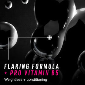 Maybelline label detail highlighting ingredients and conditioning benefit