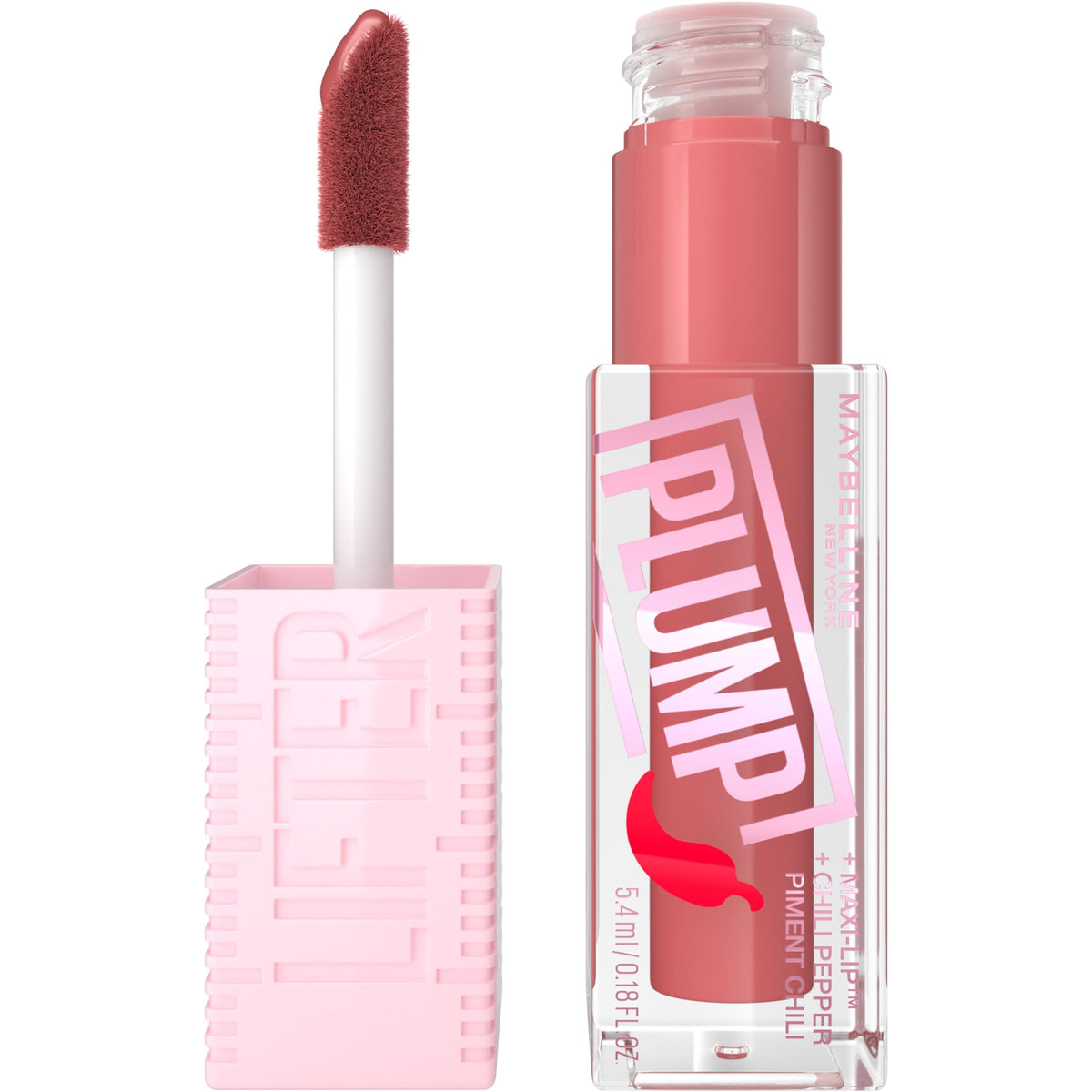MAYBELLINE front packaging of Peach Fever gloss showing color and branding for quick identification