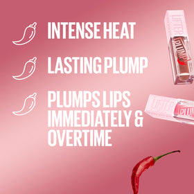 MAYBELLINE close-up of Peach Fever gloss texture highlighting smooth, glossy finish and shine
