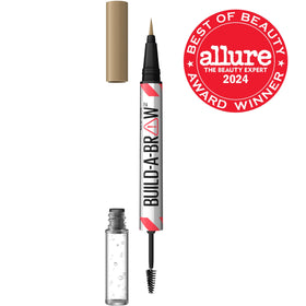 Maybelline pen tip close-up demonstrating precise hair-like stroke application benefit