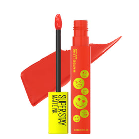 Maybelline Pleasure Seeker pack front showing bold red shade and branding for confident color