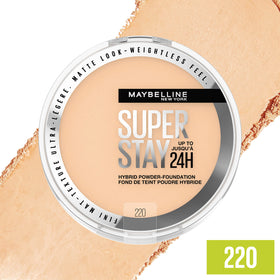 Maybelline powder pan close-up showing smooth texture and blendability