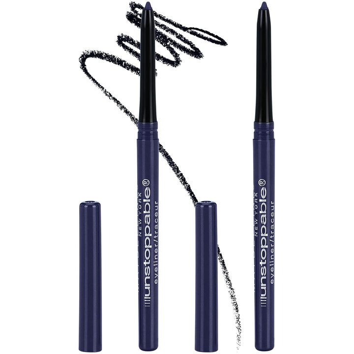 Maybelline Unstoppable sapphire front packaging showing product duo and benefits
