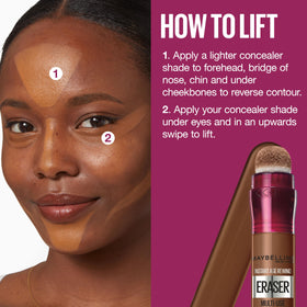 MAYBELLINE product next to common items to show size and portability