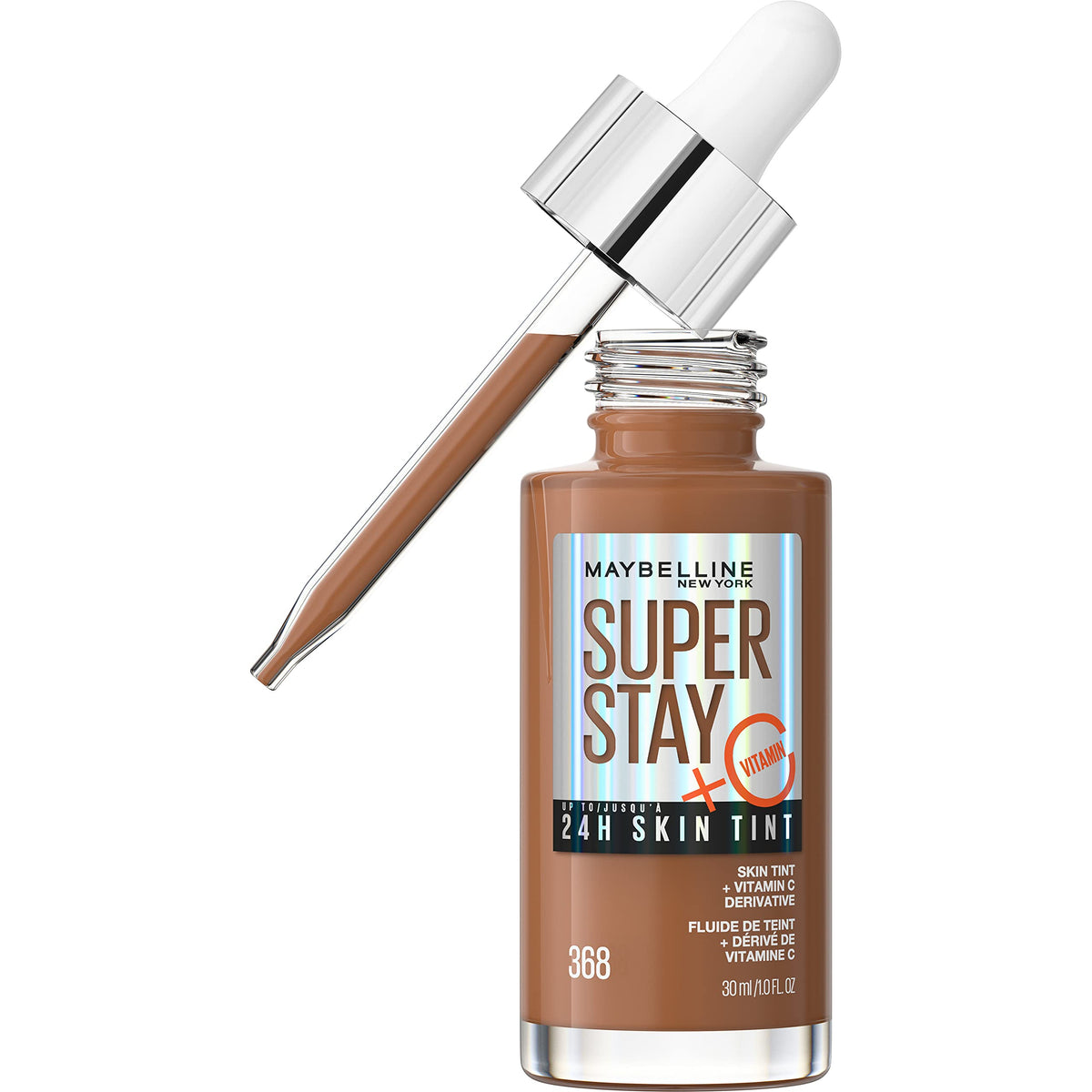 Maybelline bottle front packaging showing shade and benefits