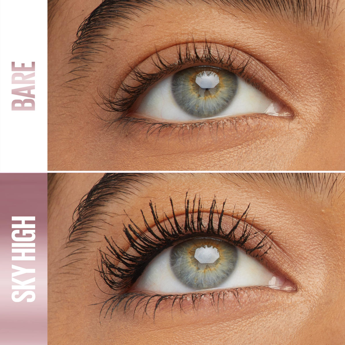 Maybelline Sky High flex tower brush closeup separates lashes precisely