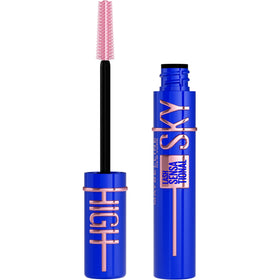 Maybelline Sky High front tube showing Blue Mist shade and sleek packaging benefit